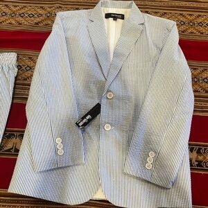 Brooks Brothers Blue and White Pinstripe Blazer